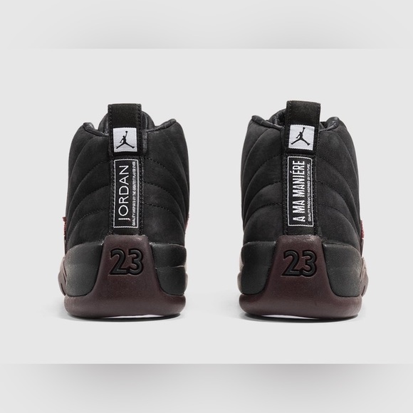 Size 13W/11.5M Jordan 12 Retro SP A Ma Maniére Black (Women's) DV6989-001 (2023) - Picture 7 of 11